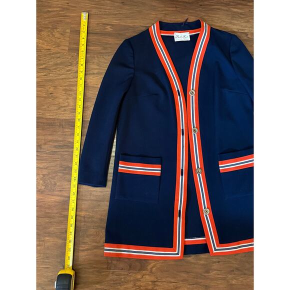 VTG Union Made 60s/70s Butte Knit Long Cardigan Dress & Scarf Auburn Tiger Lrg? - Picture 9 of 12